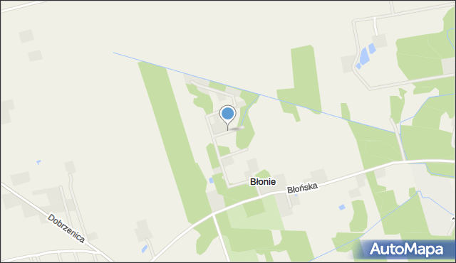 Błonie gmina Prażmów, Kozaka, mapa Błonie gmina Prażmów