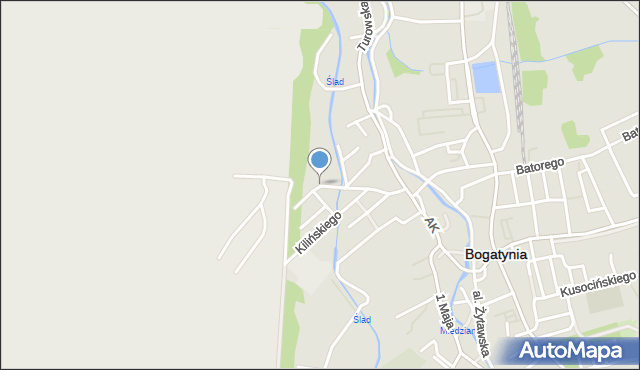 Bogatynia, Kochanowskiego Jana, mapa Bogatynia