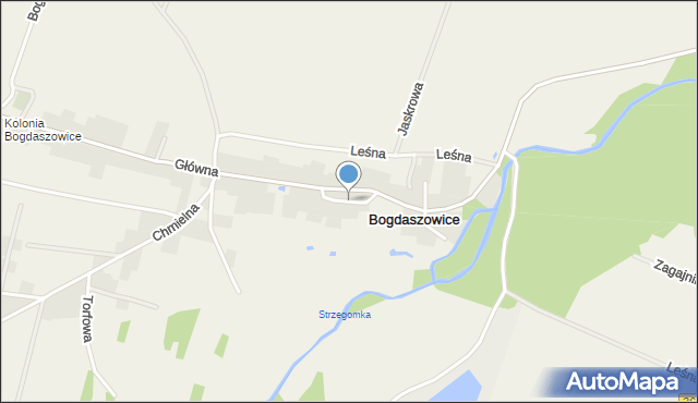 Bogdaszowice, Kościelna, mapa Bogdaszowice