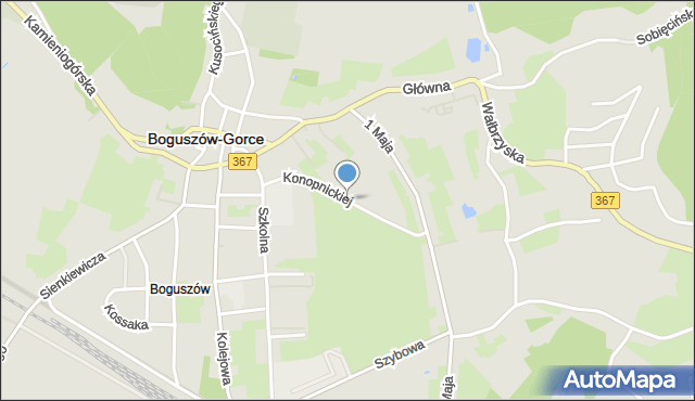 Boguszów-Gorce, Konopnickiej Marii, mapa Boguszów-Gorce