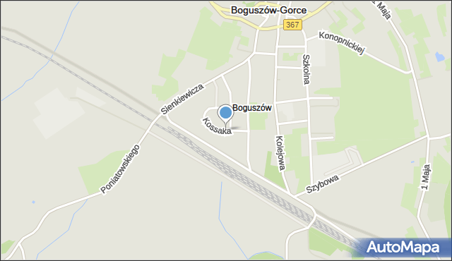 Boguszów-Gorce, Kossaka Wojciecha, mapa Boguszów-Gorce