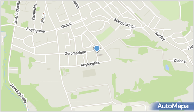 Bolesławiec, Korfantego Wojciecha, mapa Bolesławca