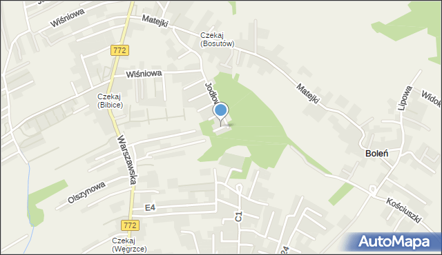 Bosutów, Konwaliowa, mapa Bosutów