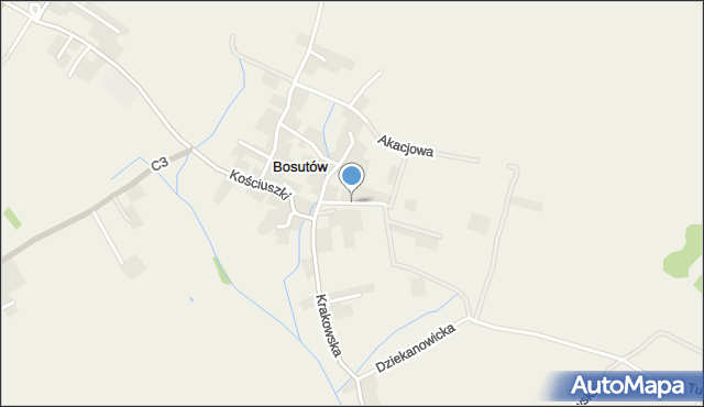 Bosutów, Kosynierów, mapa Bosutów