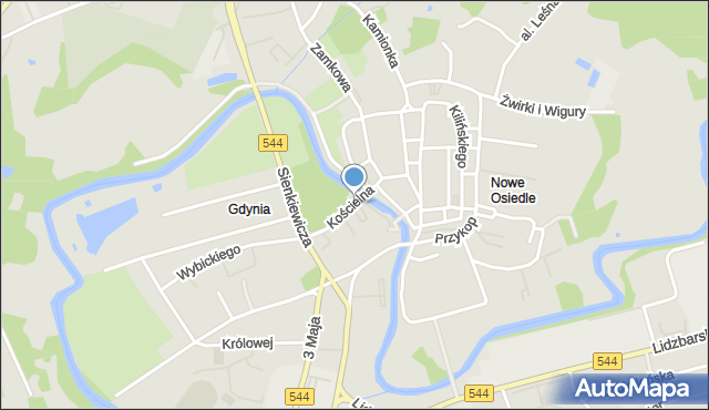 Brodnica, Kościelna, mapa Brodnica