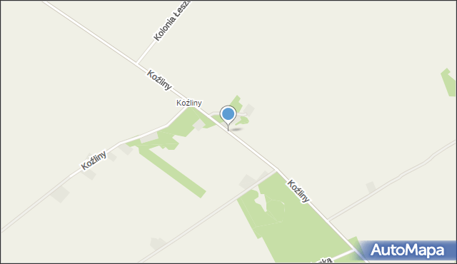 Broszki, Koźliny, mapa Broszki