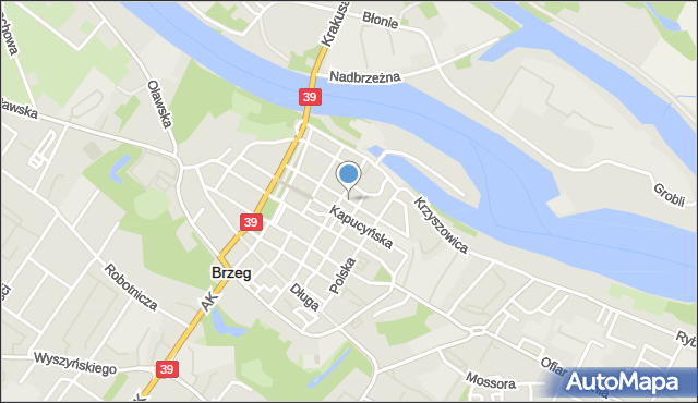 Brzeg, Kowalska, mapa Brzeg