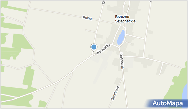 Brzeźno Szlacheckie, Kowalska, mapa Brzeźno Szlacheckie