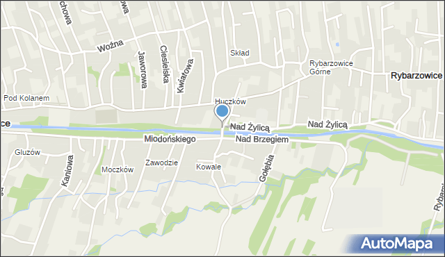 Buczkowice, Kowalska, mapa Buczkowice