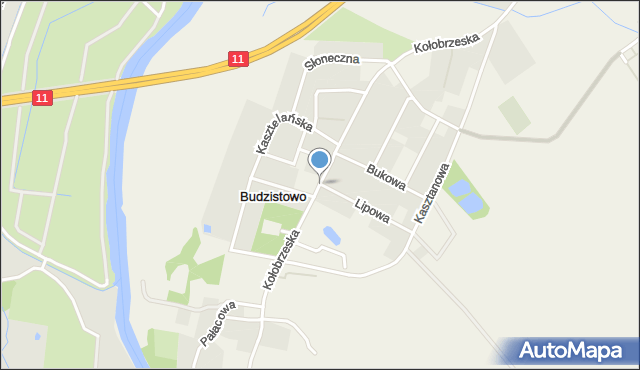 Budzistowo, Kołobrzeska, mapa Budzistowo