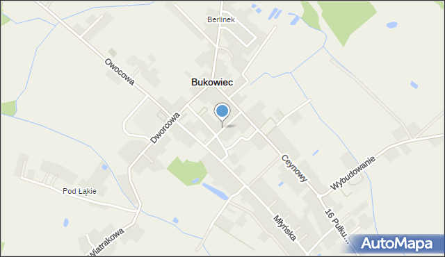 Bukowiec powiat świecki, Kościelna, mapa Bukowiec powiat świecki