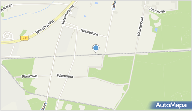 Byków, Kolejowa, mapa Byków