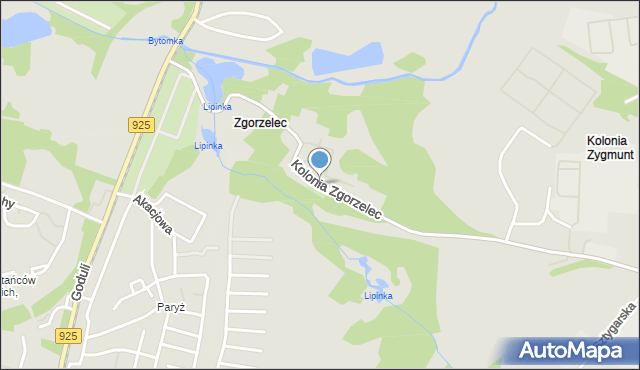 Bytom, Kolonia Zgorzelec, mapa Bytomia