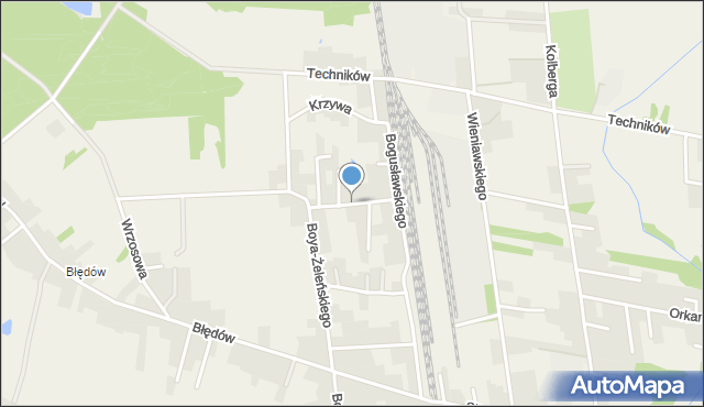 Chełm Śląski, Kossaka Juliusza, mapa Chełm Śląski