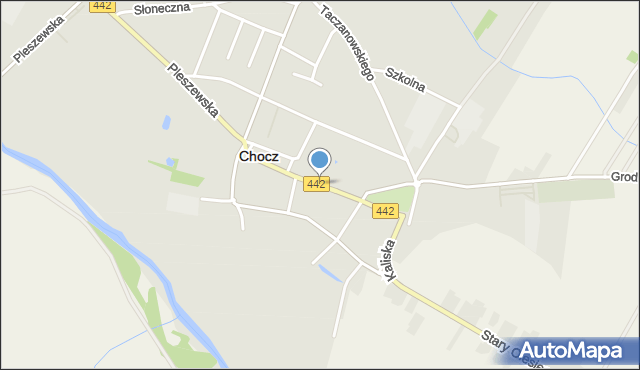 Chocz, Kościuszki Tadeusza, gen., mapa Chocz