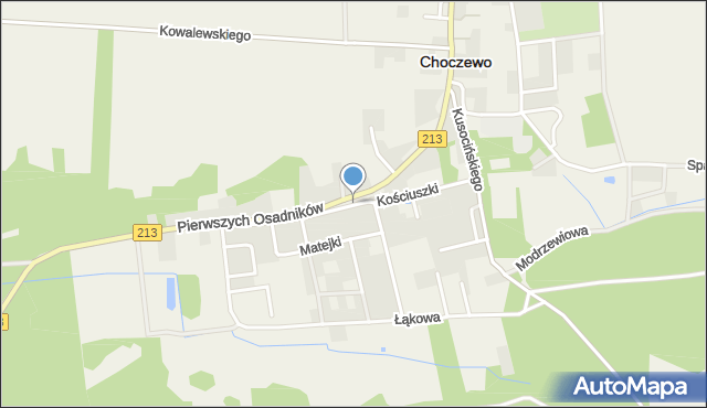 Choczewo, Kościuszki Tadeusza, gen., mapa Choczewo