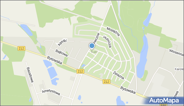 Chojnice, Kobaltowa, mapa Chojnic