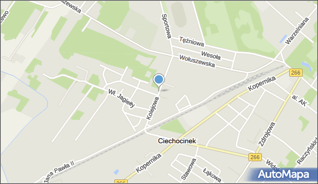 Ciechocinek, Kolejowa, mapa Ciechocinek
