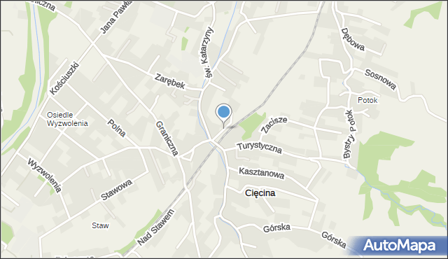 Cięcina, Kolejowa, mapa Cięcina