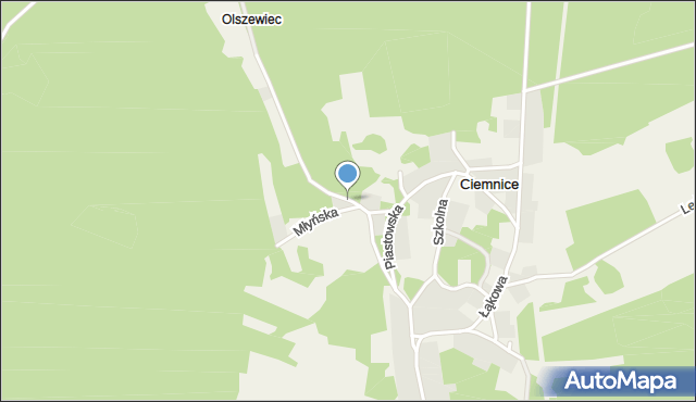 Ciemnice, Kolejowa, mapa Ciemnice