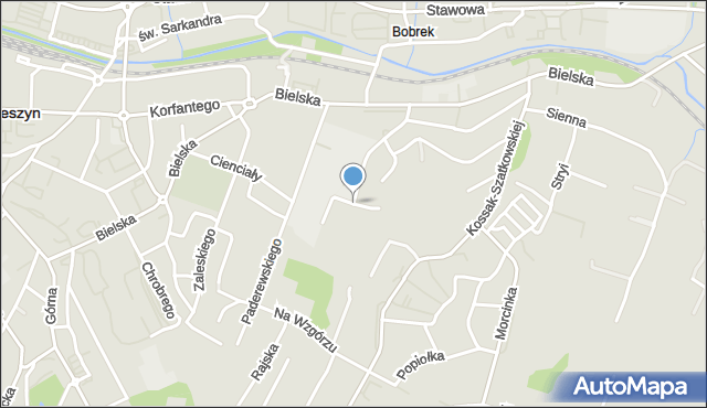 Cieszyn, Kołłątaja Hugo, mapa Cieszyna