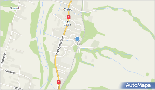 Cisiec, Kolejowa, mapa Cisiec