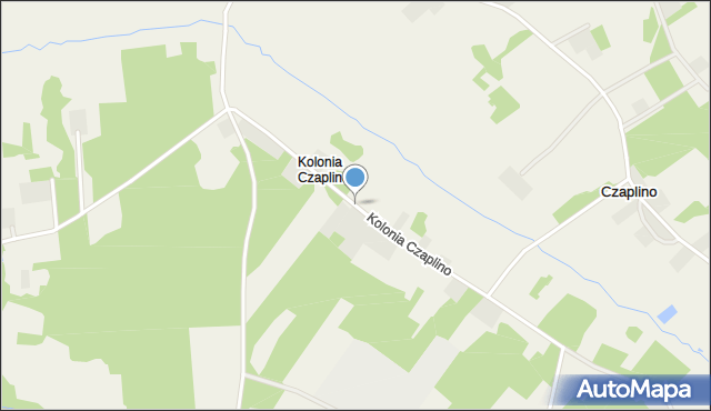 Czaplino gmina Choroszcz, Kolonia Czaplino, mapa Czaplino gmina Choroszcz