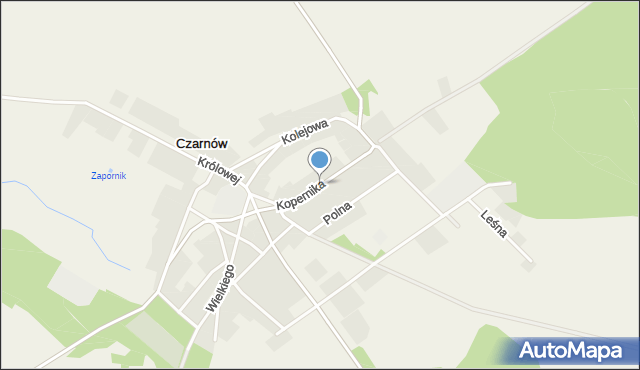 Czarnów gmina Górzyca, Kopernika Mikołaja, mapa Czarnów gmina Górzyca