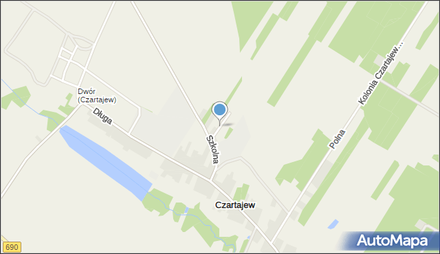 Czartajew, Kościelna, mapa Czartajew