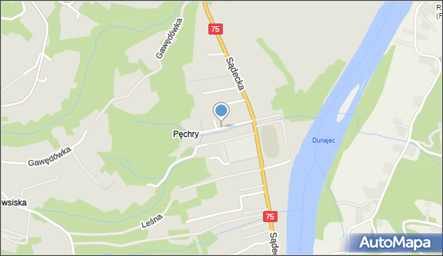 Czchów, Koleboka Franciszka, ks., mapa Czchów