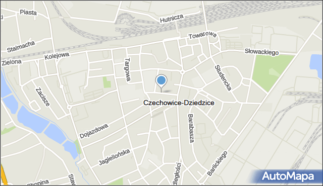 Czechowice-Dziedzice, Kopcia Eugeniusza, mapa Czechowic-Dziedzic