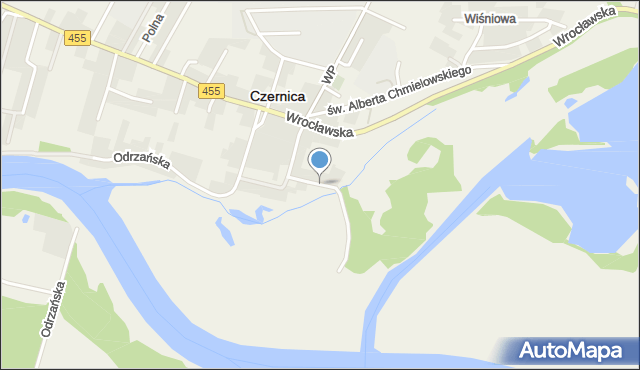 Czernica powiat wrocławski, Kochanowskiego Jana, mapa Czernica powiat wrocławski