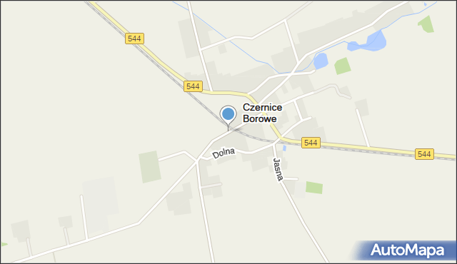 Czernice Borowe, Kościelna, mapa Czernice Borowe