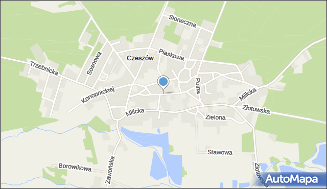 Czeszów, Konopnickiej Marii, mapa Czeszów