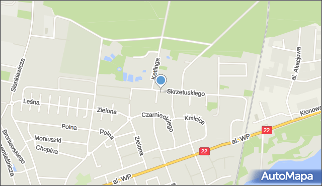 Człuchów, Kordeckiego Augustyna, ks., mapa Człuchów