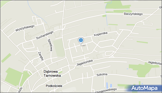 Dąbrowa Tarnowska, Konopnickiej Marii, mapa Dąbrowa Tarnowska