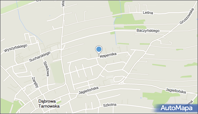 Dąbrowa Tarnowska, Kopernika Mikołaja, mapa Dąbrowa Tarnowska
