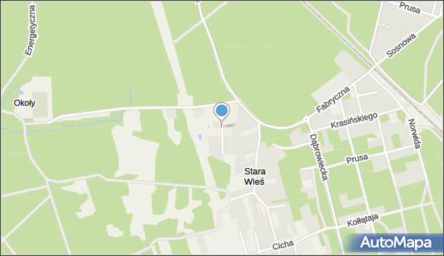 Dąbrówka gmina Celestynów, Kościelna, mapa Dąbrówka gmina Celestynów