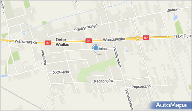 Dębe Wielkie, Korczaka Janusza, mapa Dębe Wielkie