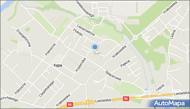 Dębica, Komandosów, mapa Dębicy