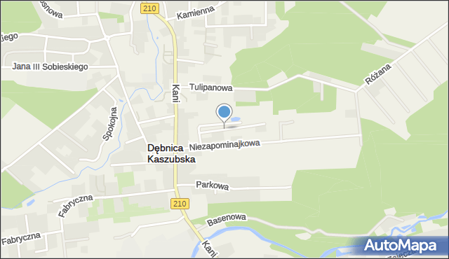 Dębnica Kaszubska, Konwaliowa, mapa Dębnica Kaszubska