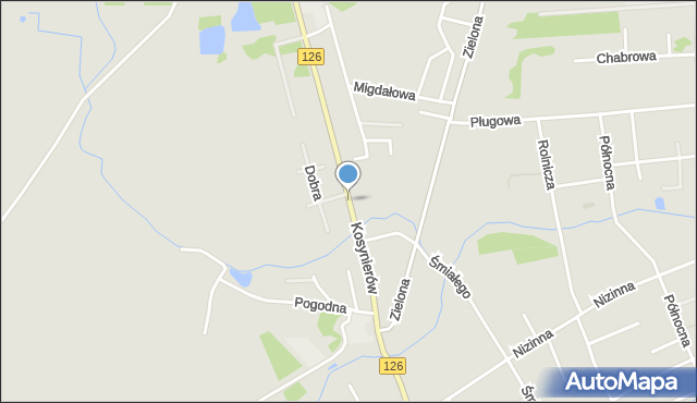 Dębno powiat myśliborski, Kosynierów, mapa Dębno powiat myśliborski