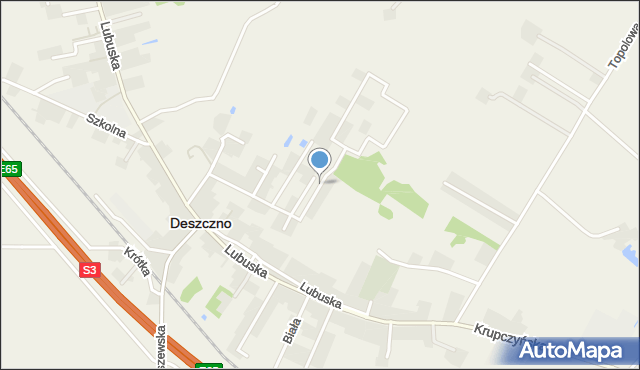 Deszczno, Kopciuszka, mapa Deszczno