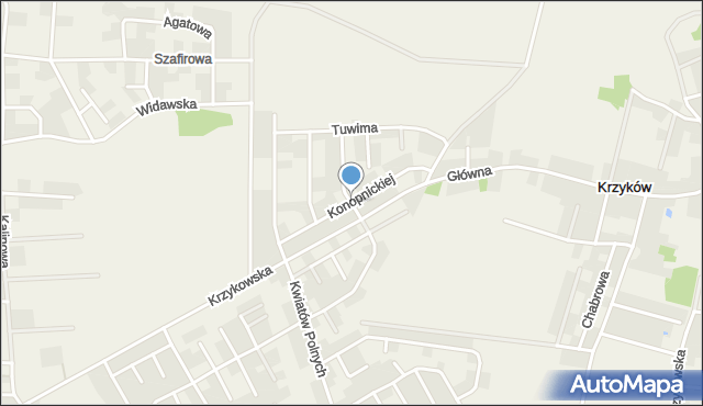 Dobrzykowice, Konopnickiej Marii, mapa Dobrzykowice