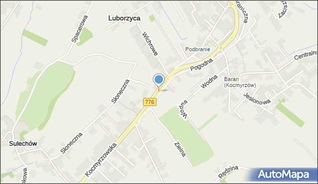 Dojazdów, Kocmyrzowska, mapa Dojazdów