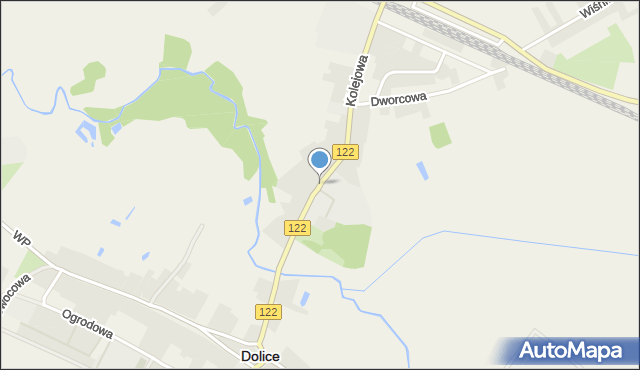 Dolice powiat stargardzki, Kolejowa, mapa Dolice powiat stargardzki