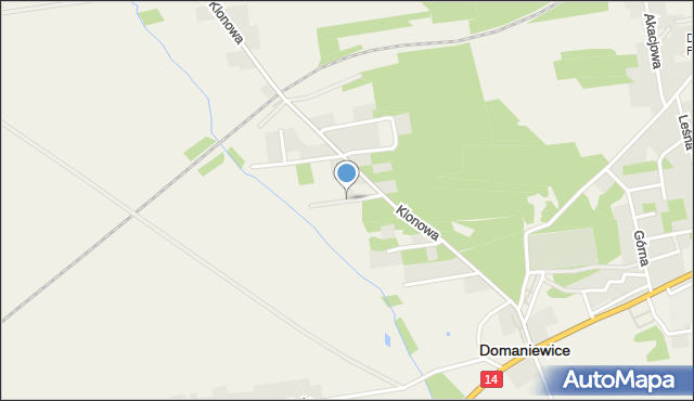 Domaniewice powiat łowicki, Kosiorek Barbary, mapa Domaniewice powiat łowicki
