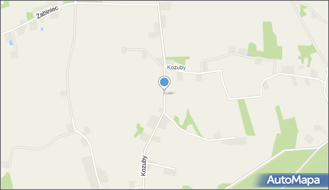 Domaradz gmina Pokój, Kozuby, mapa Domaradz gmina Pokój