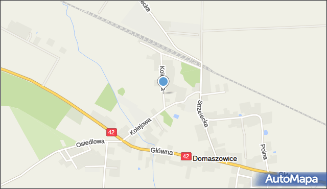 Domaszowice powiat namysłowski, Kolejowa, mapa Domaszowice powiat namysłowski