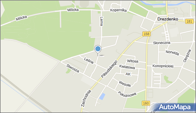 Drezdenko, Kochanowskiego Jana, mapa Drezdenko